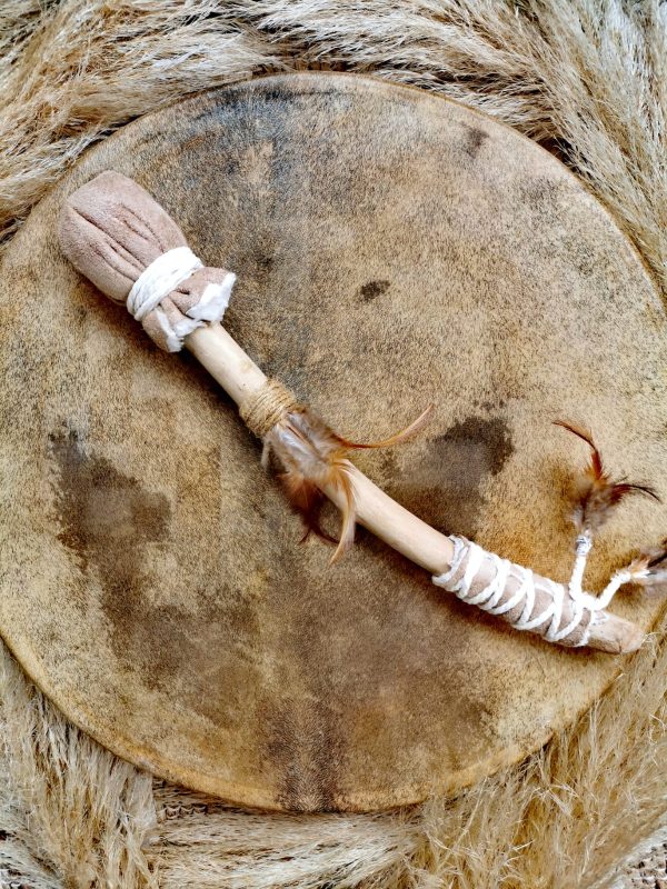 Mailloche Tambour Chamanique - Fait main