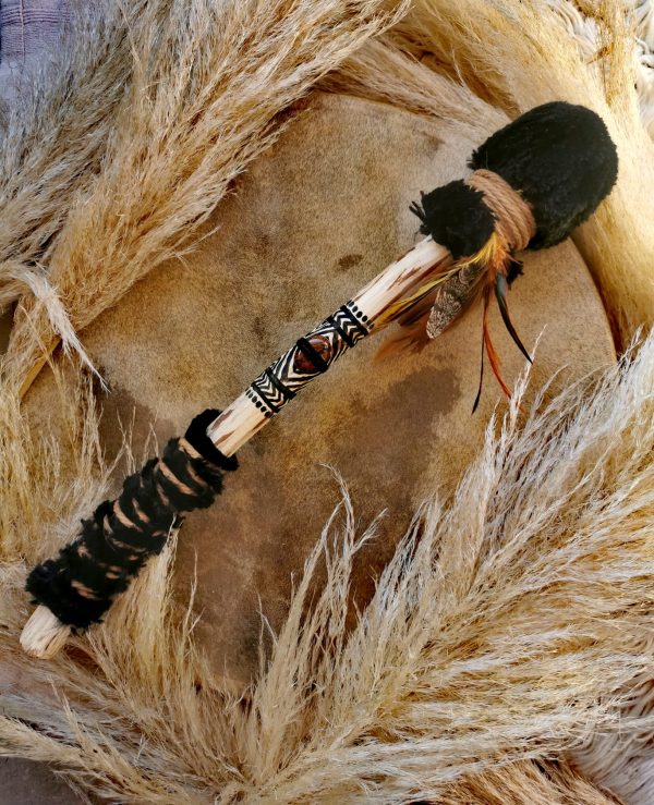 Mailloche Tambour Chamanique - Fait main